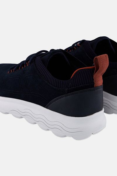 Geox Men Lace Up Casual Sneaker, Navy