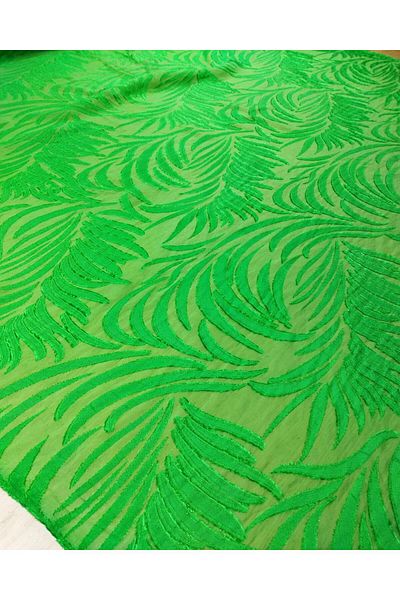 Kumaş Parça Chiffon in Vibrant Green (Width 130 cm X Length 210 cm)