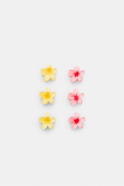 Stradivarius Set of 6 mini flower hair clips