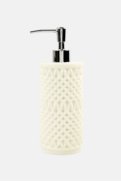 AMG Ceramic Waffle Weave Lotion Dispenser Pumps, White