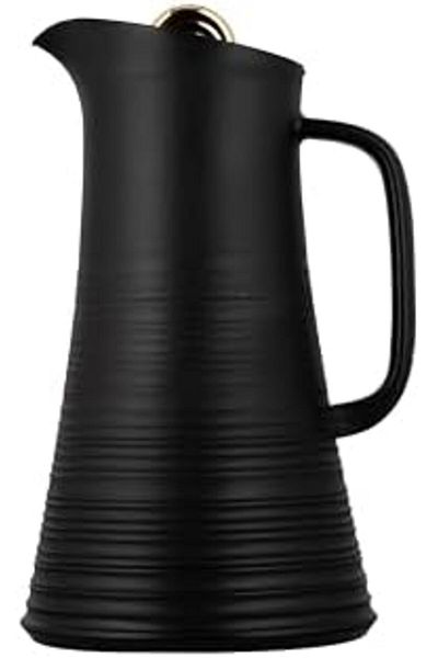 ALSAIF Deva Coffee And Tea Vaccum Flask In Black / Leak-proof And Keeps Drinks Hot 1 Liter