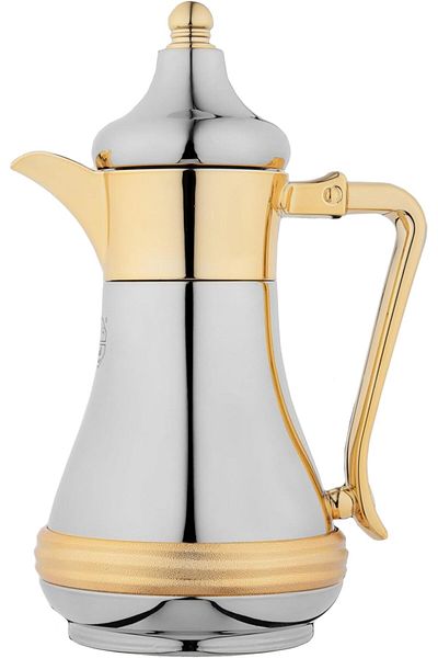ALSAIF Royofe Coffee And Tea Vacuum Flask ,size: 0.35liter,color: Chrome/gold
