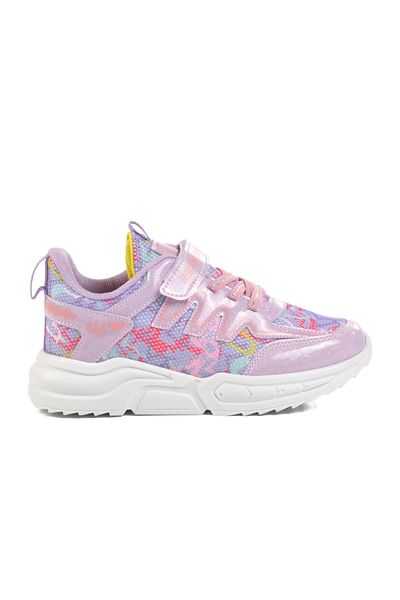 AYAKMOD Pantofi sport pentru fete, cu velcro, liliac, Ruffon P