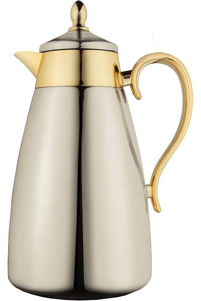 ALSAIF Shahd Coffee And Tea Vaccum Flask Size: 0.35 Liter, Colour: Nickel/gold