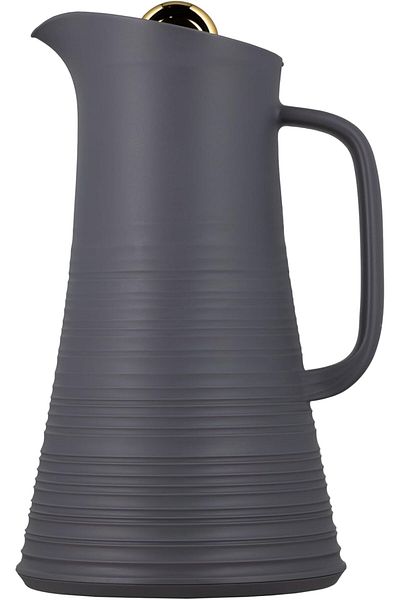 ALSAIF Deva Coffee And Tea Vacuum Flask, Size: 1.0 Liter, Color: Dark Grey