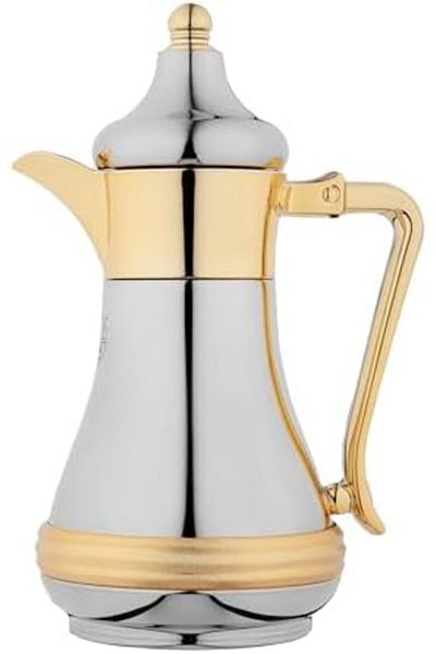 ALSAIF Royofe Coffee And Tea Vacuum Flask ,size: 0.35liter,color: Chrome/gold
