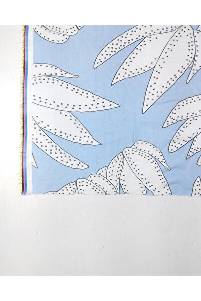 Kumaş Parça Μπλε σιφόν λεπτό - Πολύχρωμο, 140 cm