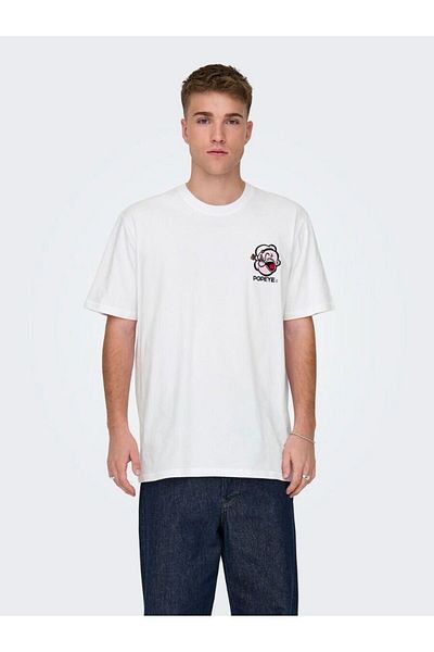 ONLY Men's Popeye Regular Short Sleeve T-Shirt 22029521