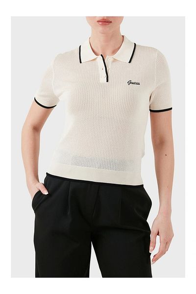 Guess POLO SWEATER Femei Tricou Alb V5GP00Z3D60-G1O6