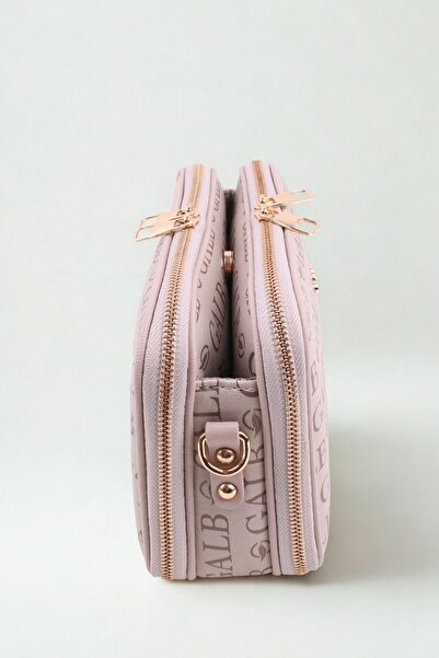 GALB LEATHER White Color Medium Size Plain Leather Daily 6 Compartment Crossbody Women's Shoulder Bag Messenger Bag