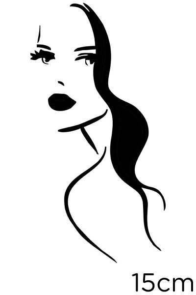 New Jargon Etichetă de lipire autocolantă pentru femei sexy remarcabile 15 cm - negru