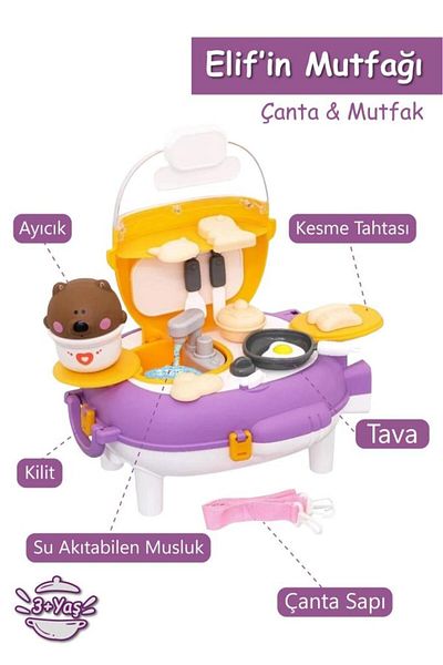 SmartFox Elif in Backpack Toy Faucet Sink Set