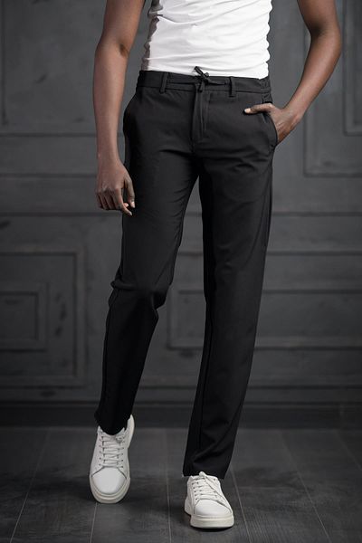 PERPANT Elastic Waist and Threaded Lycra Slimfit Summer Fabric Jogger Pants
