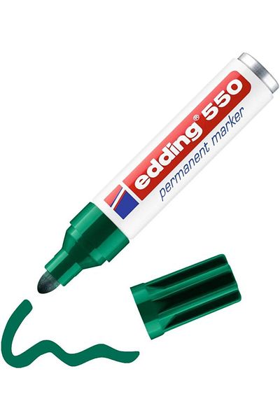 DERİK Simurg 550 Permanent Marker - Green - 1 Marker - 3-4 mm Round Tip Fire 1094518