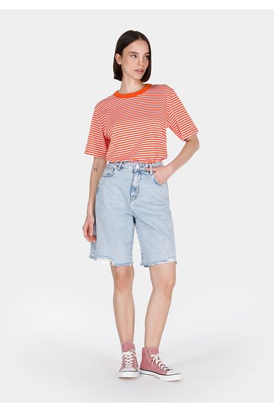 Colin's Regular Fit High Waist Straight Women's Blue Jean Shorts