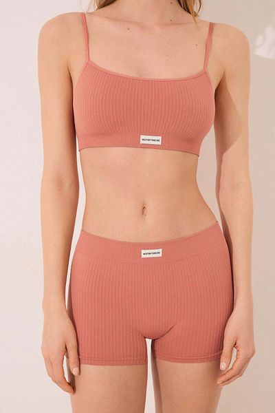 Women'secret Pink seamless ribbed culottes