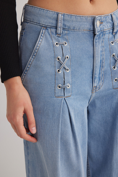 JUD Siena 1002 Normal Waist Light Blue Baggy Jeans Women