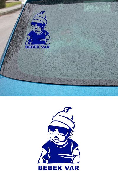 MIGNATIS Autocolant pentru mașină Baby in Car - Autocolant pentru mașină - Autocolant pentru mașină - 20 cm