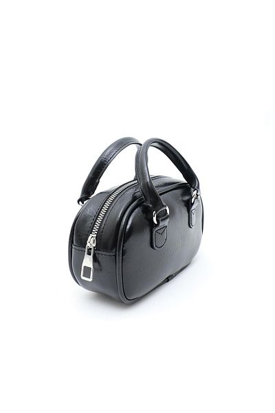 Mopia Regina Black Women's Chain Cross Strap Mini Bag