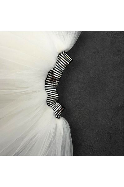 Milangel White Extra Fluffy Cotton Combed Cotton Lined Girls Tutu Skirt