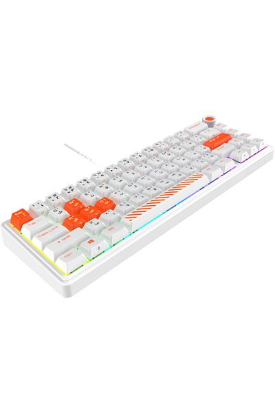 Gamertek Fusion 65% Gaming Mechanical Keyboard English-Arabic Layout - White