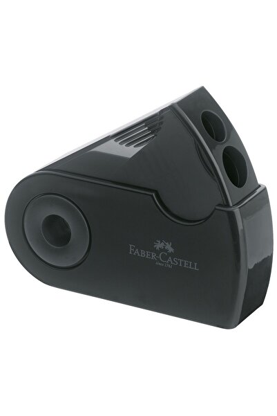 Faber Castell Manșon de ascuțit dublu din plastic, negru Faber-Castell