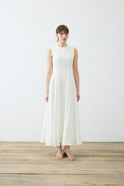 TERZİ DÜKKANI ALİZA Λευκό Αμάνικο Φόρεμα