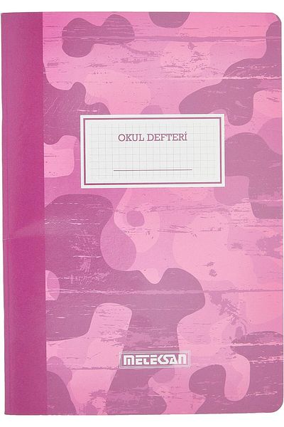 mazıdağı A4 Checkered School Notebook Pink Camouflage 80 Sheets 1133631