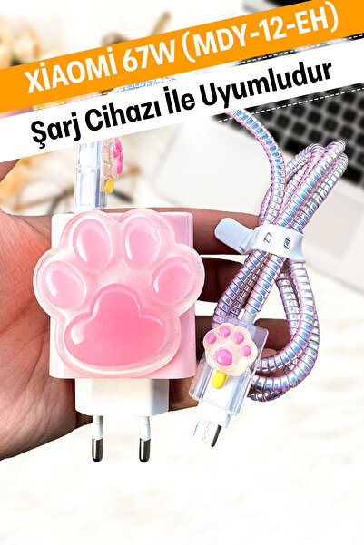 WANNA PROTECT Xiaomi 67w Uyumlu Şarj Kılıfı Başlığı Adaptörü Koruma Redmi Kab...