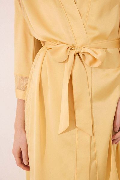 Women'secret Robe yellow chiffon fabric