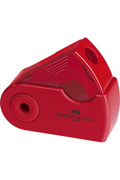 Faber Castell Manșon de ascuțit unic din plastic-Mini roșu/albastru Faber-Castell