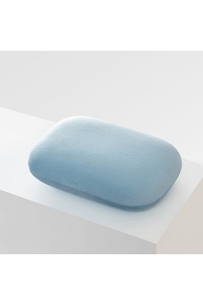 Choice 34x24cm Plush(Blue) Multifunction Memory Foam Neck Pillow Slow Rebound Soft Travel Pillow for Sleepi