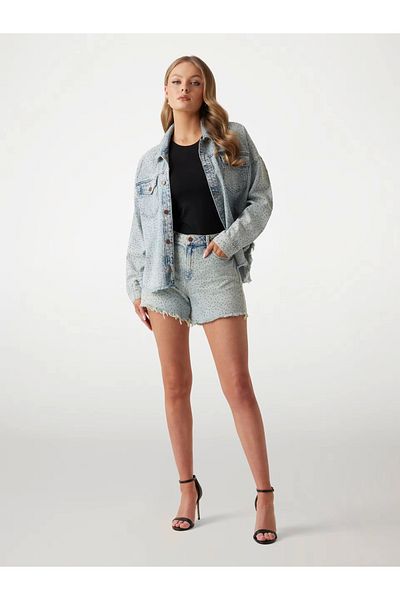 Guess Pantaloni scurți din denim pentru femei Relaxed Fit