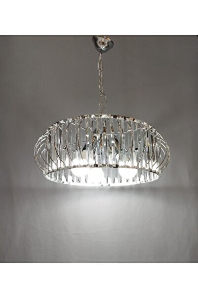 ZM AYDINLATMA Şık Metal Camlı Büyük Boy Avize