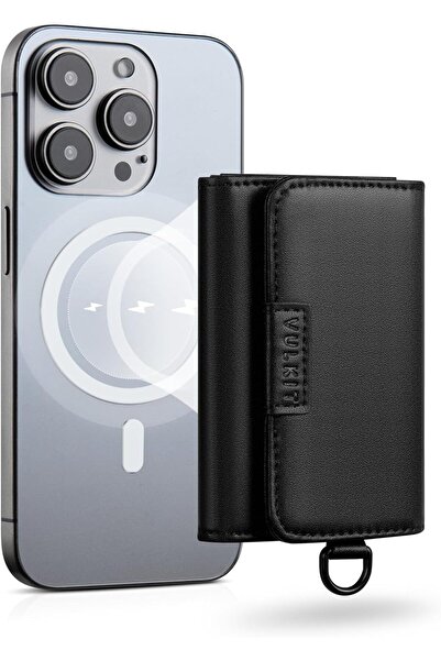 VULKIT حامل بطاقات مغناطيسية، متوافق مع سلسلة iPhone 12 16، سعة 10 بطاقات