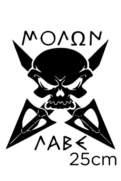 New Jargon Lamă și craniu Punisher Autocolant Lipire 25cm -