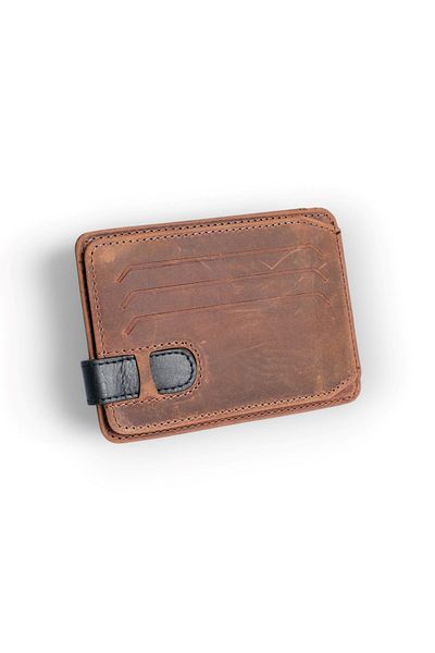 Modica Fermi - Genuine Leather Minimalist Men's Card Holder, Slim Wallet