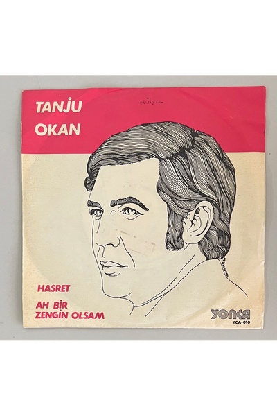 Plakevi İzmir Tanju Okan Hasret - Ah Bir Zengin Olsam 45 lik Plak (Orjnal 197...