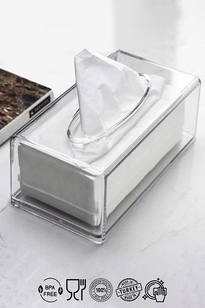 HOMENIVA Z Napkin Compatible Unbreakable Plexiglass Napkin Holder Organizer