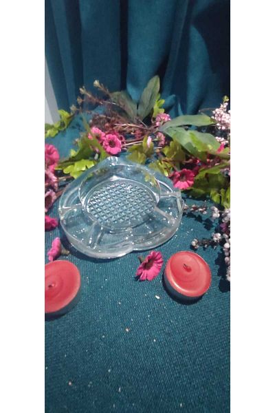 ORTAKÖY CENNETİ 2 Pcs Heart Ashtray Decorative Appearance Heart Model 13 cm Wide Thickness 3 Cm. Great Ashtray