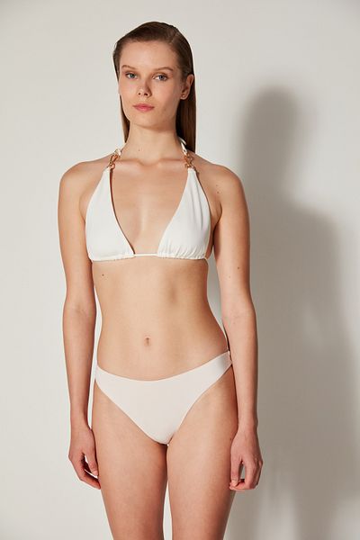 Penti Weißes Triangel-Bikini-Set von Puccini mit Accessoire-Details aus Metall – Free Masur Collection