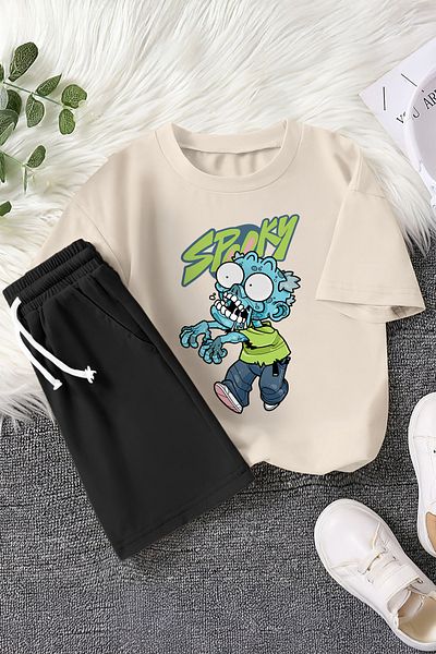 MYADA New Season Spooky Zombie Printed 2-Piece Children's Set 23390