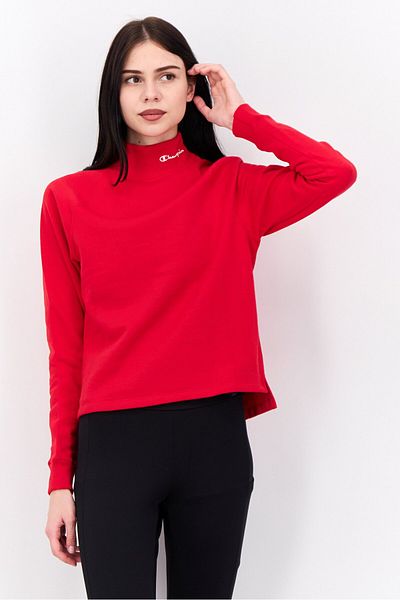 Champion Women Sportswear Fit Long Sleeves Outdoor Sweatshirt, Red