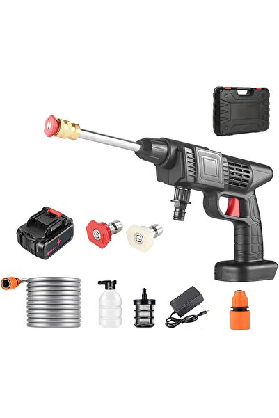 teknosepetim 48V Akülü Şarjlı Yüksek Basınçlı Oto Araba Bahçe Yıkama,Temizleme Su Tabancası