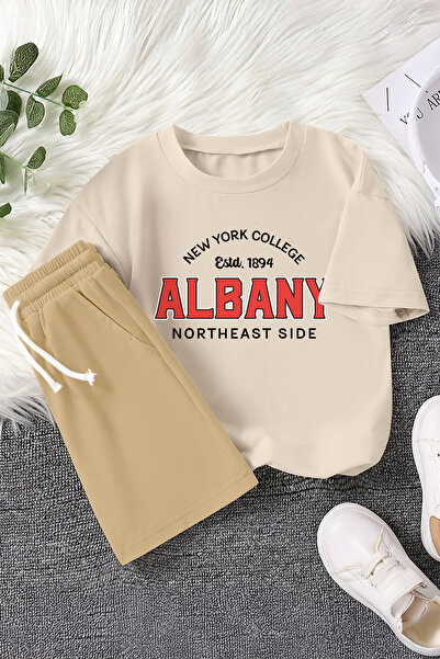 TARZ STİL Special Design Albany City Printed 2-Piece Children's Set 22942