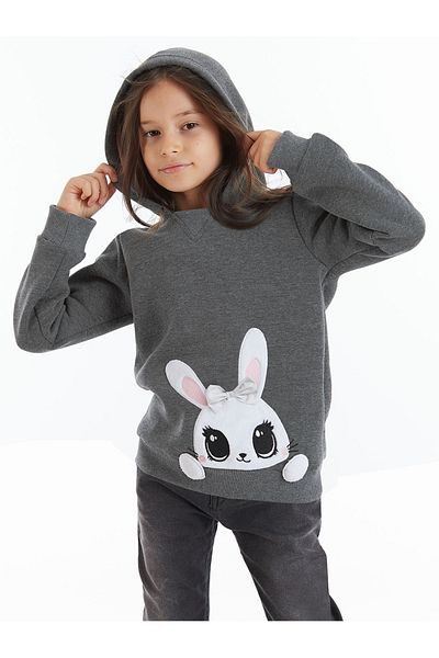 Denokids Süßes Kaninchen-Mädchen-Sweatshirt