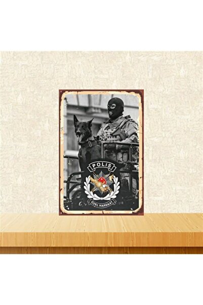 Police Special Operations 20-30 Cm Retro Wooden Table Tkfx4563