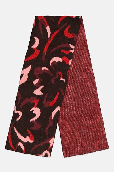 Reserved Women Allover Print Scarf 33 X 200 Cm, Black