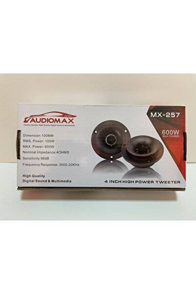 AUDİOMAX DOME TWEETER 10 CM 600 WATT MAXİMUM POWER ÇİFT FİYATIDIR 100 WATT RMS POWER