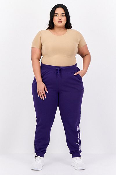 Champion Women Plus Size Brand Logo Outdoor Sweatpants, Purple